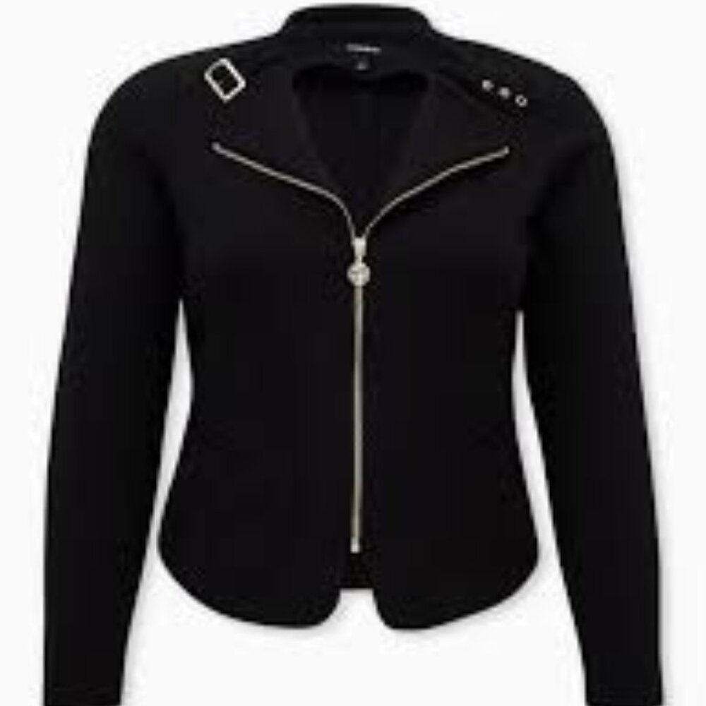 Versace Black Blazer with Gold Accents